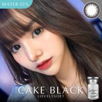 คอนแทคเลนส์?Cake? Black (Lovelysoft) ขนาดกลาง?