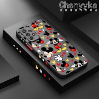 Chenyyka เคสปลอกสำหรับ Samsung Galaxy A52s 5G A52 4G A52 5G เคสเต็มหน้าจอมิกกี้เมาส์บางมีน้ำค้างแข็งโปร่งใสแข็งขอบสี่เหลี่ยมกันกระแทกปลอกซิลิโคนคลุมทั้งหมดเคสนิ่มสำหรับป้องกัน