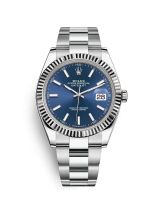 นาฬิกาข้อมือ Rolex Datejust Blue Dial 41mm. Oyster (Top Swiss) 3235 (สินค้าพร้อมกล่อง) (ขอดูรูปเพิ่มเติมได้ที่ช่องแชทค่ะ)