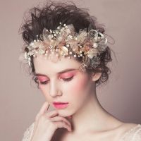 [hot]❒  Luxury Rhinestones Headbands for Headwear Silk Flowers Bride Headdress Fashion Hair Accessories