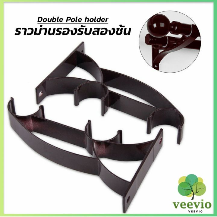 veevio-ขายึดราวผ้าม่าน-วงเล็บคู่สีขาว-ขายึดผ้าม่าน-curtain-bracket