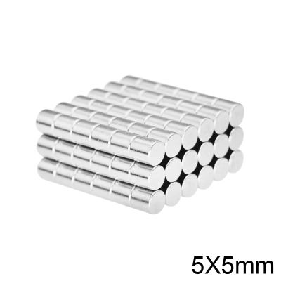 10ชิ้น แม่เหล็กนีโอไดเมียม 5x5มิล Magnet Neodymium 5*5mm แม่เหล็กแรงสูง กลมแบน ขนาด 5x5mm แรงดูดสูง 5*5มิล