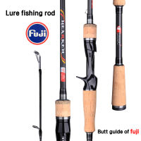 BUDEFO Spinning Casting Fuji Lure Fishing Rod 1.68m 1.8m 2.1m 2.4m 2.7m 3.0m Baitcasting T800 Carbon 3-50g Mifine Travel Rod