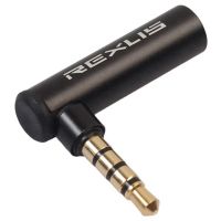 REXLIS 3PC 3.5mm Male to Female 90 Degree Right Angled Adapter Audio Microphone Jack Stereo Plug Connector