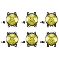 4F9Z-15200-AA 6PCS Car Fog Lamps Lighting LED Lights for Ford Honda Nissan Suzuki Renault Peugeot and More(Yellow Light)