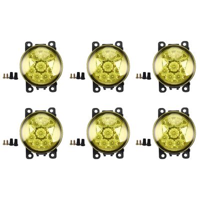 4F9Z-15200-AA 6PCS Car Fog Lamps Lighting LED Lights for Ford Honda Nissan Suzuki Renault Peugeot and More(Yellow Light)