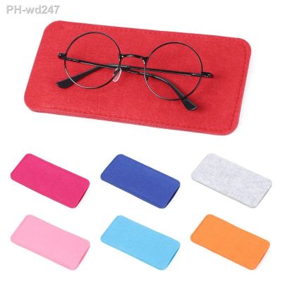 Pure Color Unisex Soft Felt Cloth Glasses Bag Protective Case Sunglasses Sleeve Reading Eyeglasses Pouch Eyewear Protector Cover