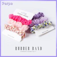 PERPE 3pcs แฟชั่นสำหรับผู้หญิง ผ้าชีฟองเส้นด้าย scrunchies อีลาสติก ที่มัดผม ยางรัดผม ของใหม่ อุปกรณ์เสริมผม เชือกมัดผม สำหรับผู้หญิง