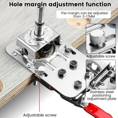 【LZ】bianyotang672 35mm Hinge Boring Jig with Fixture Aluminum Plastic Hole Opener Template Door Cabinets Woodworking Hole Drilling Guide Locator