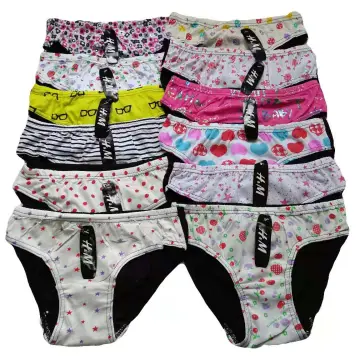 3pcs Girls Side Tie Underwear Cute Panties Kids Knickers Soft Hipsters Size  8-12