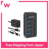 [เวอร์ชั่นอัปเกรด2023] ฮับ USB RSHTECH ขับเคลื่อนโดยฮับ USB 4-Port TypeC อะลูมิเนียม3.0พร้อมสายเคเบิลแบบ2 In 1 5Gbps ความเร็วสูงใช้งานได้สองแบบการถ่ายโอนแบบขับเคลื่อนด้วยตนเองและขับเคลื่อนด้วยบัส5V พร้อมสวิตช์อิสระ (RSH-ST04)