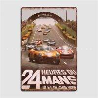 24 Heures Du Mans 1966โปสเตอร์เมทัลมีคราบบ้านแผ่นโลหะผนังถ้ำออกแบบโปสเตอร์ดีบุก0718