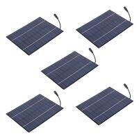 5X 12V 5.2W Mini Solar Panel Polycrystalline Solar Cells Silicon Epoxy Solar DIY Module System Battery Charger + Output