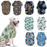 5XL Hawaii Big Dog Clothes Summer Beach Pet T-Shirt for Small Medium Larger Dogs Puppy Cat Chihuahua Clothing Pet Costume Coat