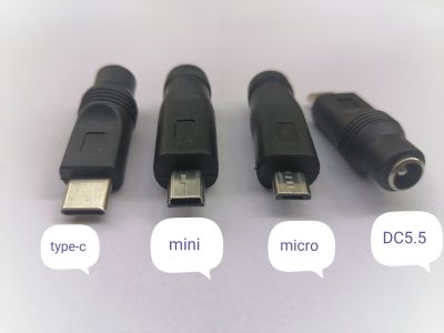 1 Buah/3 Buah DC 5.5x2.1 Mm Jack Daya USB 3.1 Tipe C USB-C Tipe-c 5.5Mm x 2.1 Mm USB Mini USB Mikro Adaptor Konektor Daya DC