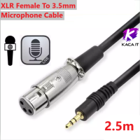 XLR Female To 3.5mm Microphone Cable  Unbalanced Female XLR to 1/8 Inch TRS Stereo Mini Jack AUX Audio Cable For Dv Camera / Microphone Mic