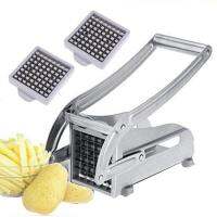 French Fry Maker Cutter Stainless Steel Fries Potato Cutter Machine Professional Potato Cutter Dicer Manual Vegetable Chopper for Potato French Fries Cucumber Vegetables Carrot well-suited