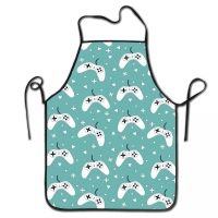 Video Game Controller Pattern Bib Apron Adult Women Men Chef Tablier Cuisine for Kitchen Cooking Gamer Gaming Joypad Gardening