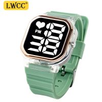 LWCC H17 Led Square Digital Watch Fashion Silicone Outdoor Student Sports Watches Casual Uni