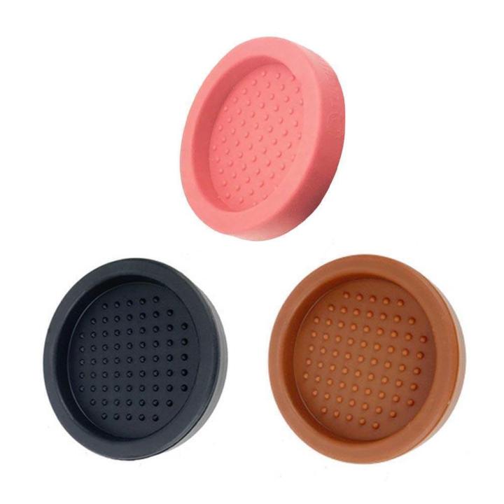 black-pink-hammer-pad-silicone-coffee-mat-coffee-ground-hammer-pad-solid-powder-pressing-hammer-silicone-round-pad