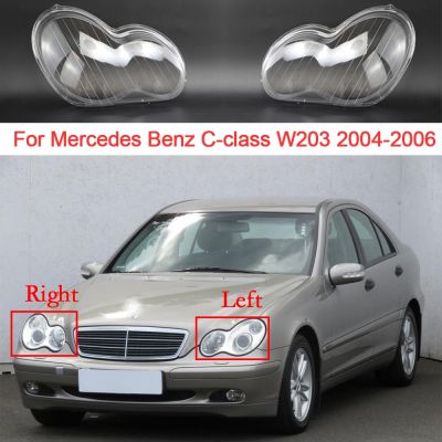 กระจกไฟหน้ารถสำหรับ Mercedes Benz C-Class W203 2004 2005 2006 PVC โป๊ะผ้าคลุมสำหรับเปลี่ยนฝาครอบเลนส์อุปกรณ์เสริมรถยนต์