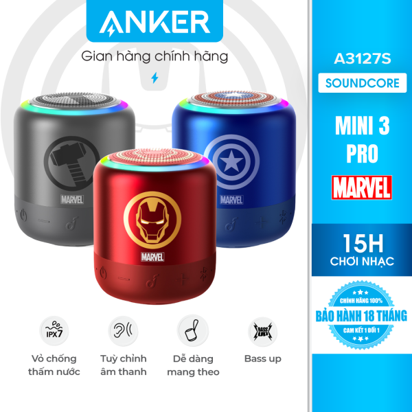 Loa bluetooth SoundCore (by Anker) Mini 3 Pro – Phiên bản Marvel – A3127S