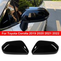 ฝาครอบกระจกมองหลังรถยนต์สำหรับ Toyota Corolla 2019 2020 2021 2022ประตูด้านนอกหมวกแก๊ปมีปีกคาร์บอนไฟเบอร์แต่งวิวเคสด้านหลัง