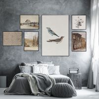 Landscape Poster Print Sketche Canvas Painting Wall Picture Room