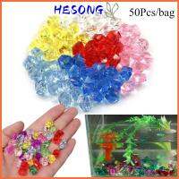 HESONG 50Pcs/bag ศิลปะ งานฝีมือ DIY ก้อนหินปูถนน ตกแต่งตู้ปลา ภูมิทัศน์พิพิธภัณฑ์สัตว์น้ำ สีสัน หินเทียม ก้อนกรวด ฟิลเลอร์แจกัน ก้อนน้ำแข็งคริสตัล