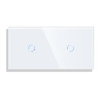 Bingoelec Triple Glass Panel Only 158mm Triple 1Gang Pearl White Black Gloden For Wall Switch Function Part DIY with Metal Frame