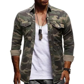 Shop Long Sleeve Camouflage Shirt with great discounts and prices