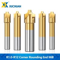 End Mill R1.0-R12 HSS Radius Milling Cutter TiN Coated Corner Rounding End Mill CNC Router Bit Milling เครื่องมือ