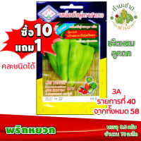 (ซื้อ10แถม1) เมล็ดพันธุ์ พริกหยวก ศรีหยก Hot Pepper ประมาณ 70เมล็ด 3A สามเอ ผักสวนครัว เมล็ดพันธุ์พืช เมล็ดผัก เม็ดผัก พืชผัก