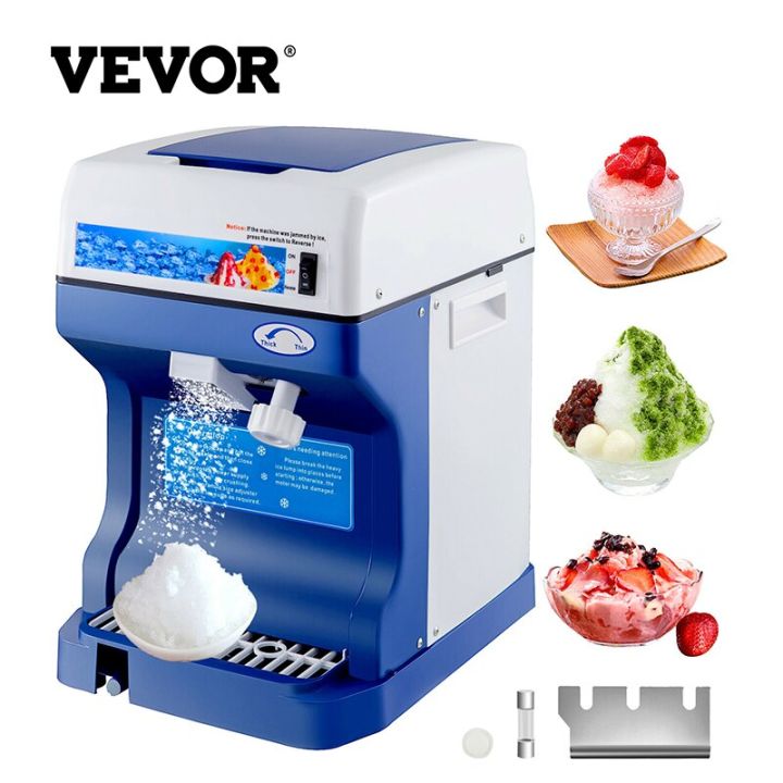 Vevor Ice Shaver Commercial Ice Crusher Snow Cone Machine 265lbs H W Bonus Blade Electric Shaved