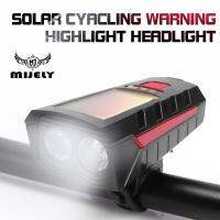 [COD] Cross-border solar led bicycle light charging headlight power indicator mobile