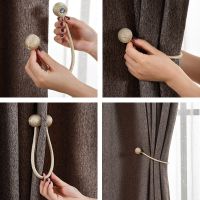 Magnetic curtain buckle Magnetic pearl ball tie rope with curtain accessories Home textile accessories magnet tie rope