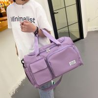 ♤ Waterproof Travel Bag Women Men Oxford Training Fitness Bag Dry Wet Separation Yoga Handbag for Outdoor Sport for Camping Hiking