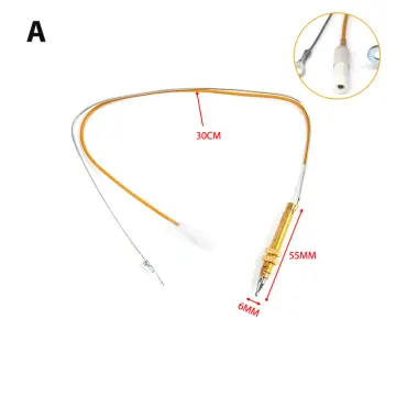 Gas Thermocouple Kit, 1500mm Gas Stove Thermocouple Kit Heater Protection  Equipment Temperature Sensing Probe with Nut