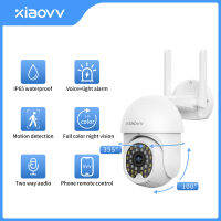 XIAOVV กล้องวงจรปิดกลางแจ้ง P12 ° 360,รีโมทคอนโทรลโทรศัพท์เชื่อมต่อไร้สาย WIFI สำหรับบ้านกล้องรักษาความปลอดภัย1296P FHD IP66กันน้ำ IR การมองเห็นได้ในเวลากลางคืนสองทางเสียงกล้องตรวจตราเฝ้าระวังบ้าน + Ighting