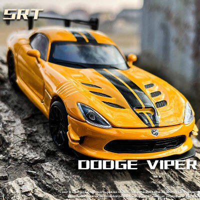 ใหม่132 Dodge Viper ACR ซูเปอร์รถรุ่น D Iecast ล้อแม็กร่างกายด้วยเสียงและแสงดึงกลับจำลองของเล่นยานพาหนะของขวัญสำหรับเด็ก