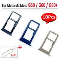 10Pcs，NEW SIM Card Tray Slot Chip Drawer Holder Adapter Essories For Motorola Moto G50 G60 G60S Replacement Repair Part