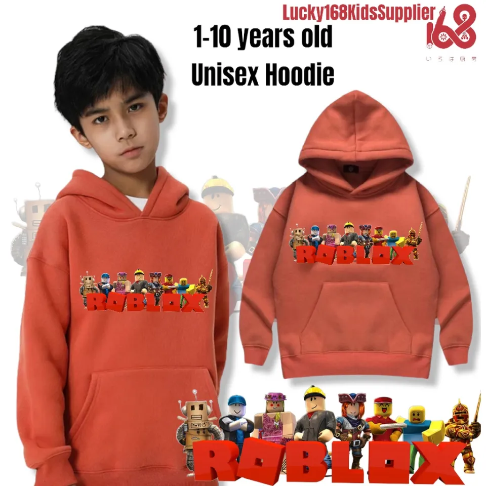 8COLOR ROBLOX GAME GAMER KIDS HOODIE JACKET 1-110 YEARS OLD SWEATER JACKET  FOR BOYS & GIRLS BABY BABIES HOOD SWEAT SHIRT SWEATSHIRT PULLOVER PULL OVER  TOP TOPS CARDIGAN RAIN COAT MALL PULL