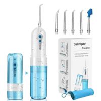 ZZOOI USB Rechargeable Oral Irrigator Water Flosser Dental Tooth Cleaning Device 4 Modes 200ML Water Tank Teeth Cleaner + 5 Jet Tips