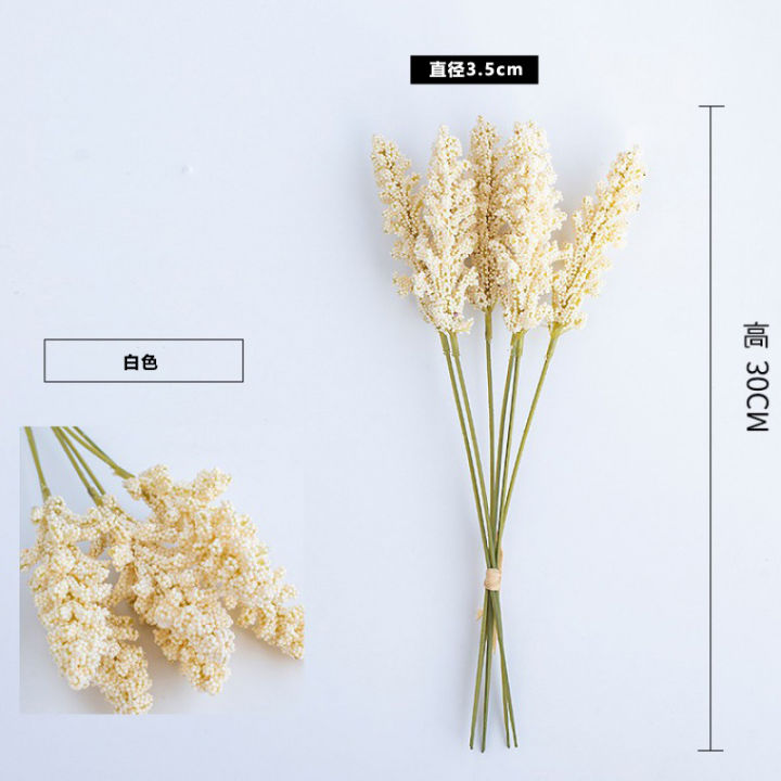 ข้าวสาลีหูจำลองข้าวโพดหูตกแต่งบ้านตกแต่งดอกไม้จำลองดอกไม้งานแต่งงานการถ่ายภาพดอกไม้ปลอมดอกไม้จำลอง