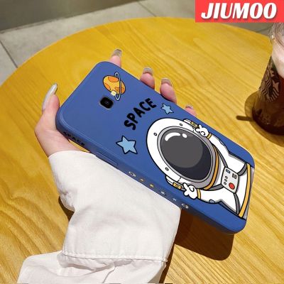 JIUMOO J4ปลอกสำหรับ Samsung บวก2018 J4เคสซิลิโคนนิ่มลายการ์ตูนอวกาศอวกาศอวกาศเคสกันกระแทกแฟชั่นขอบสี่เหลี่ยมคลุมทั้งหมดของแท้ป้องกันเลนส์กล้อง