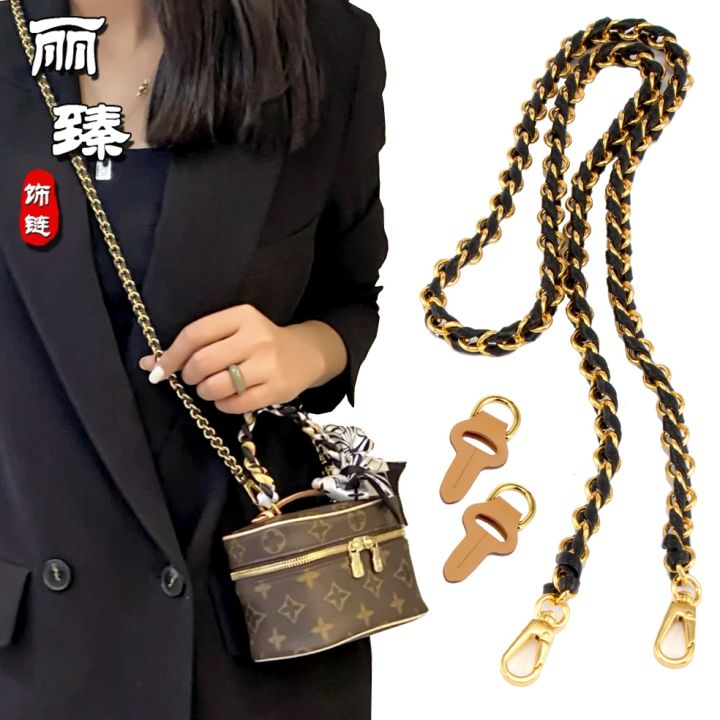suitable-for-lv-mini-cosmetic-bag-transformation-accessories-shoulder-strap-nice-nano-modified-oblique-chain-bag-belt