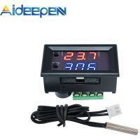 Aideepen W1209WK DC12V ดิจิตอล LED เครื่องควบคุมอุณหภูมิดิจิตัลเซ็นเซอร์ NTC