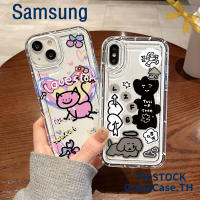 ?Ready Stock ? Compatible for Samsung A14 A13 A12 A04S A03S A52 A51 A71 A50 A34 A50S A30S A22 A32 A23 A54 A02S A11 Frightened Black Cat Illustrations Phone Case TPU Back Cover