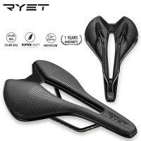 【LZ】▧☾  RYET-Sela De Bicicleta De Couro Ultraleve PU Fiber Soft Bicycle Seat Almofada De Bicicleta Estrada MTB Racing CR-MO RAIL 7x7