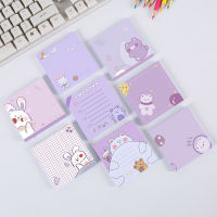 การ์ตูน Notepad หมีสีม่วง MeMO Pad Self-กาว Sticky Note Decal Scrapbooking DIY Kawaii ไดอารี่เครื่องเขียนอุปกรณ์โรงเรียน-Yrrey